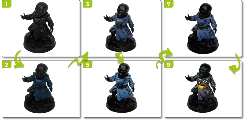 Paint a gray military coat - Advanced tutorial